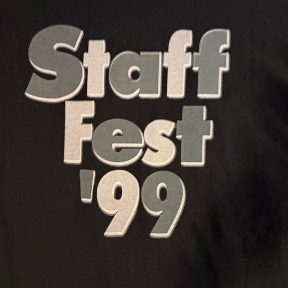 Delta T-Shirt Mens XL Black Vintage 99 Staff Fest HIP Health Plan New York Hippo - Picture 5 of 8